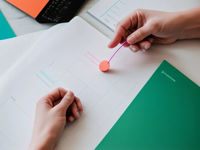 Main d'une auto-entrepreneure consultant une fiche visuelle de comptabilité simplifiée