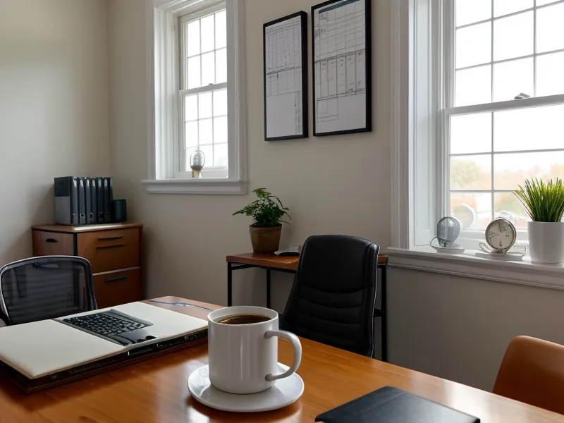 Auto-entrepreneure gérant sa comptabilité et sa routine administrative mensuelle sur ordinateur portable