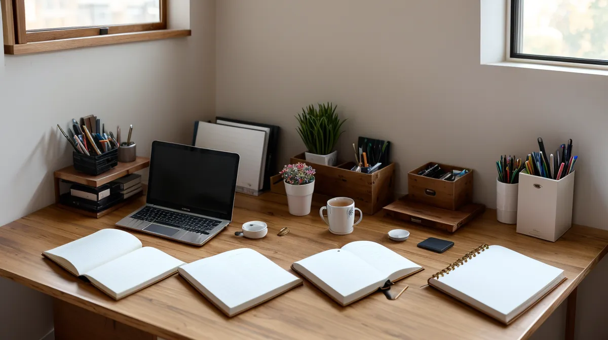 Repose-pieds ergonomique installé sous un bureau d'auto-entrepreneur pendant une séance de gestion comptable