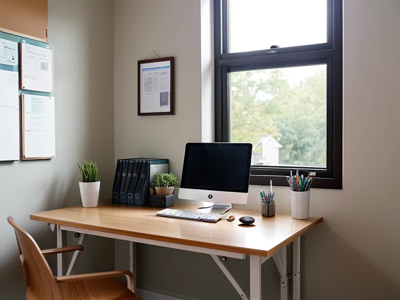 Espace de travail ergonomique organisé pour une gestion administrative sereine en micro-entreprise
